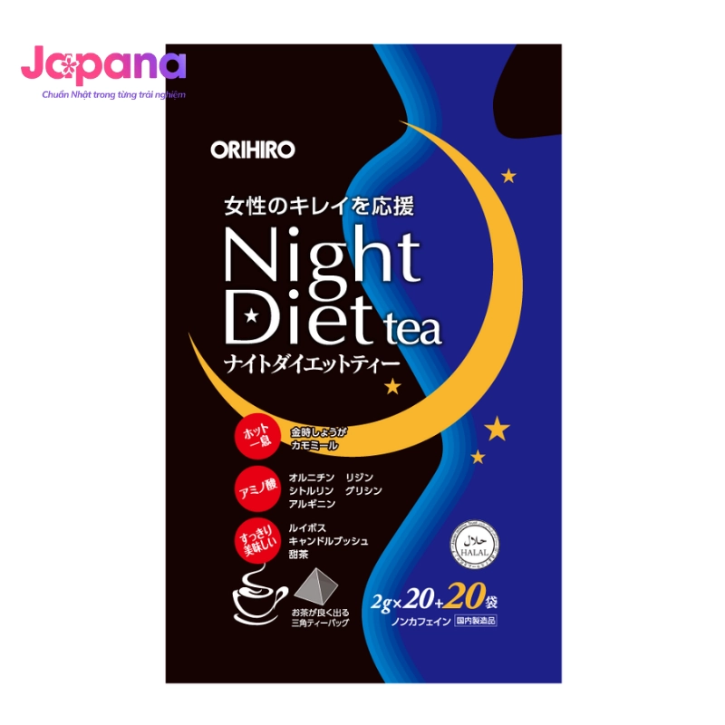 Trà giảm cân Orihiro Night Diet Tea 2g x 40 gói - Date 11/2026