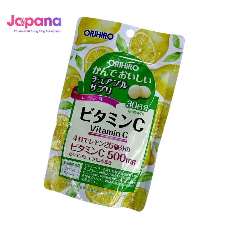 Viên nhai bổ sung Vitamin C Orihiro 120 viên