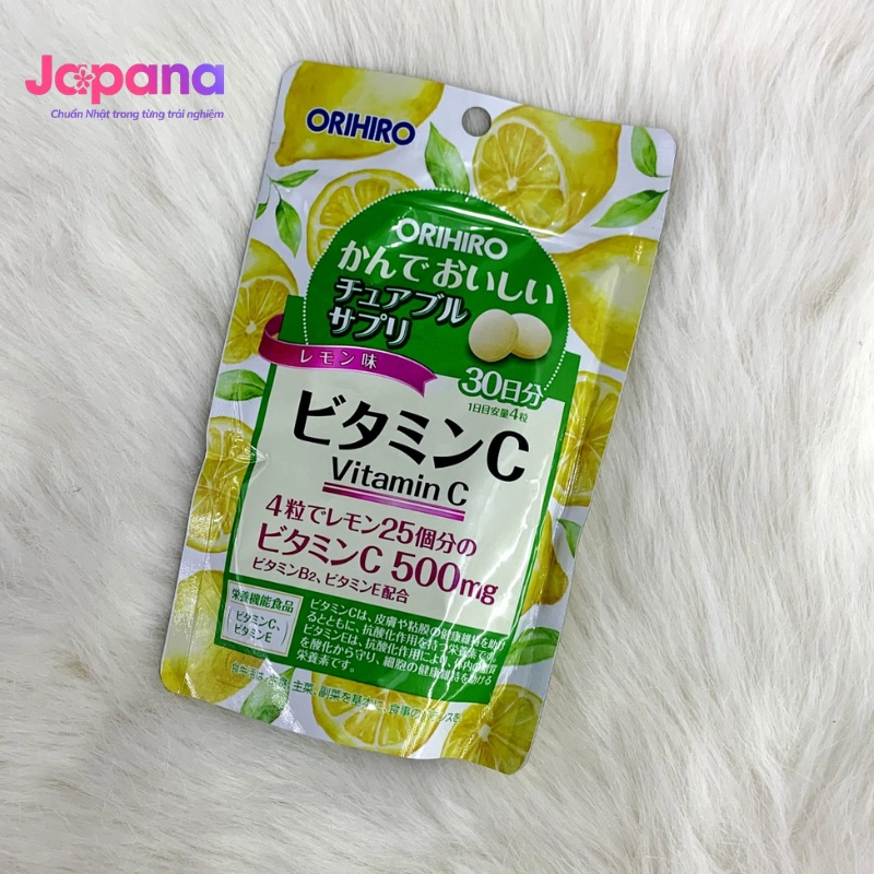 Viên nhai bổ sung Vitamin C Orihiro 120 viên