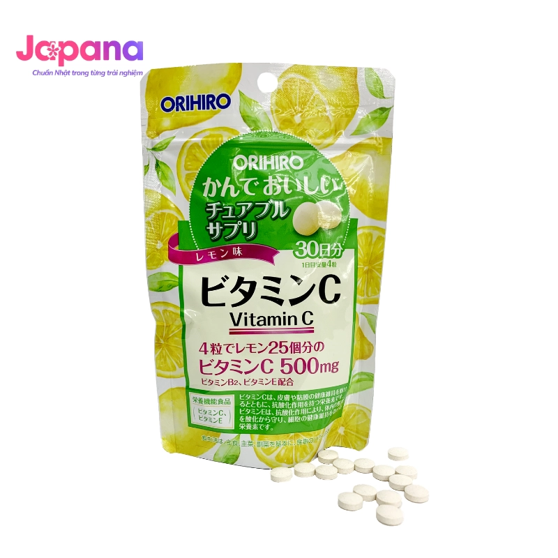 Viên nhai bổ sung Vitamin C Orihiro 120 viên