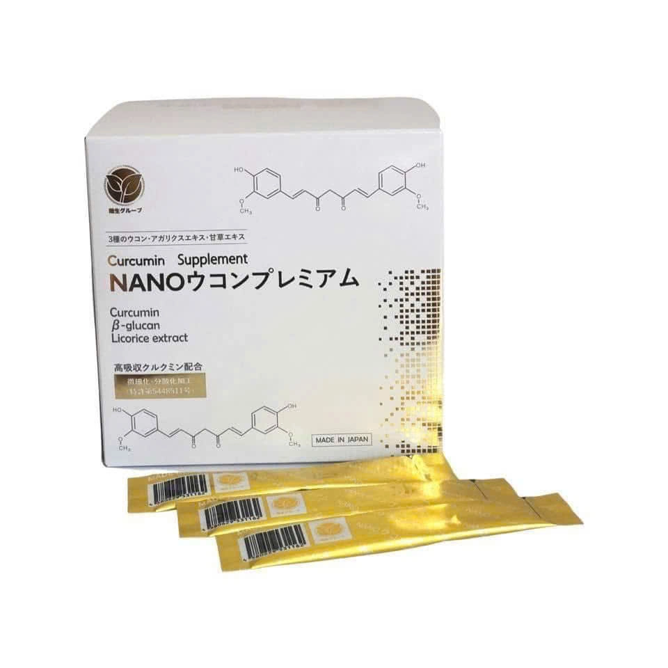 Bột uống hỗ trợ dạ dày và tăng cường miễn dịch Nano Ukon Premium 30 gói x 2g