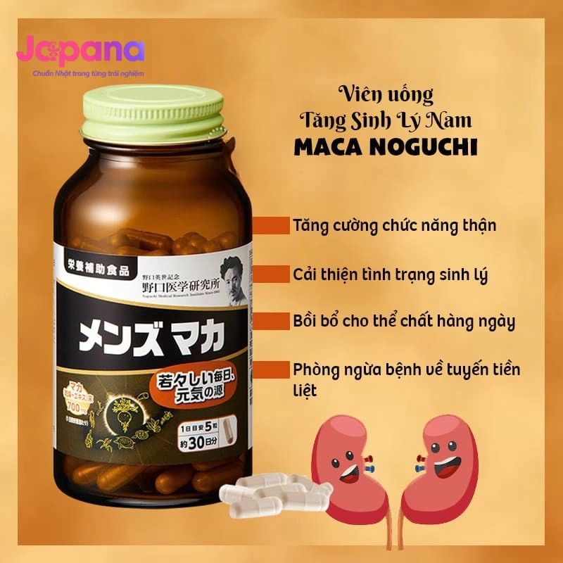 Viên uống bổ thận và sinh lý nam Noguchi Maca 150 viên