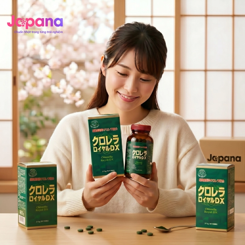 Combo 3 Tảo lục Chlorella Royal DX Nhật Bản 1550 viên