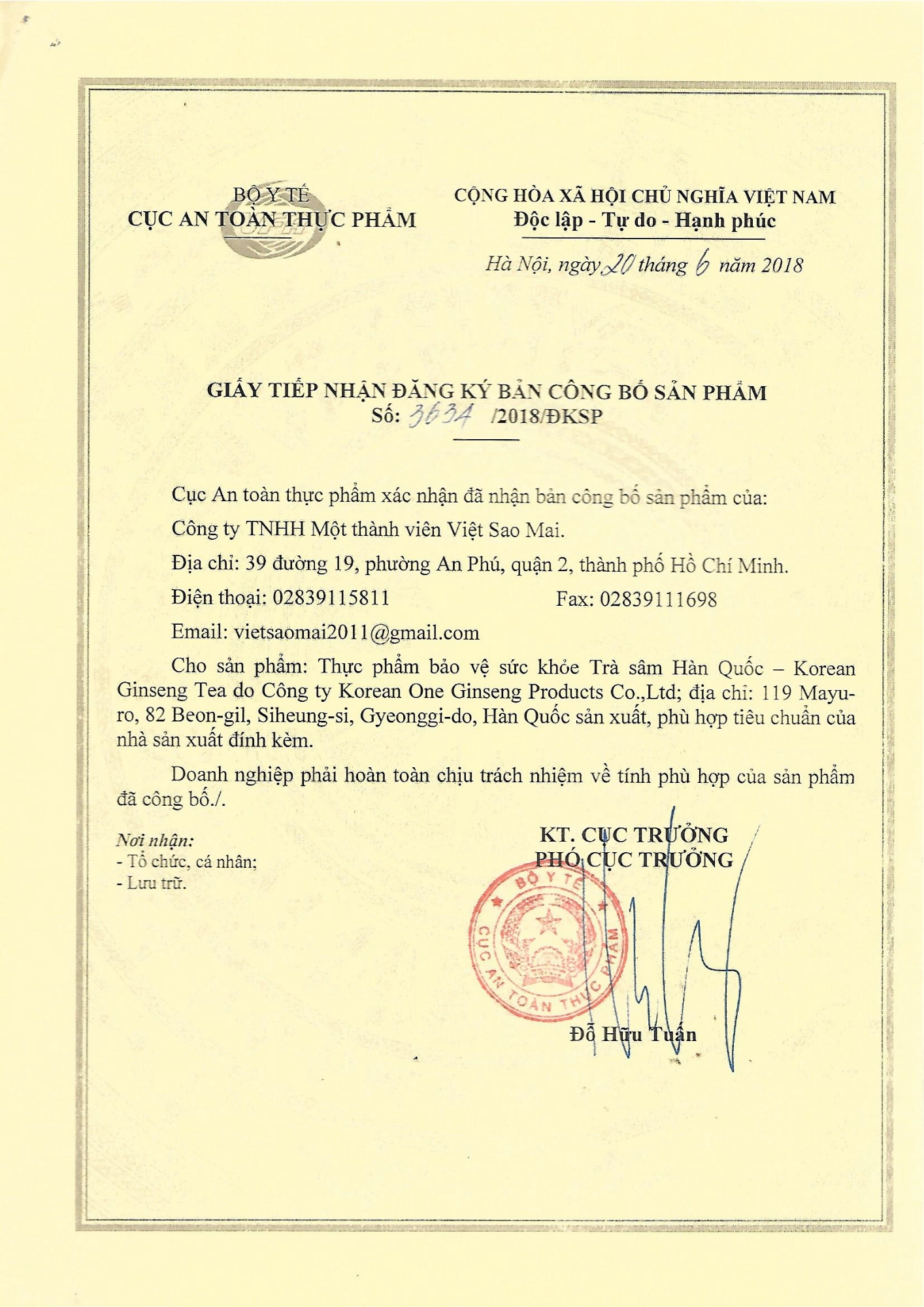 Trà sâm Ginseng House Hàn Quốc 50 gói/ 100 gói (3g)