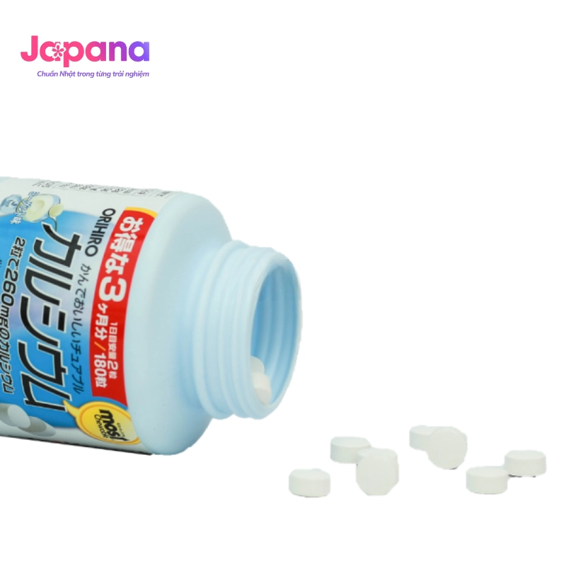 Viên nhai bổ sung Canxi vị sữa chua Orihiro Most Chewable Calcium 180 viên