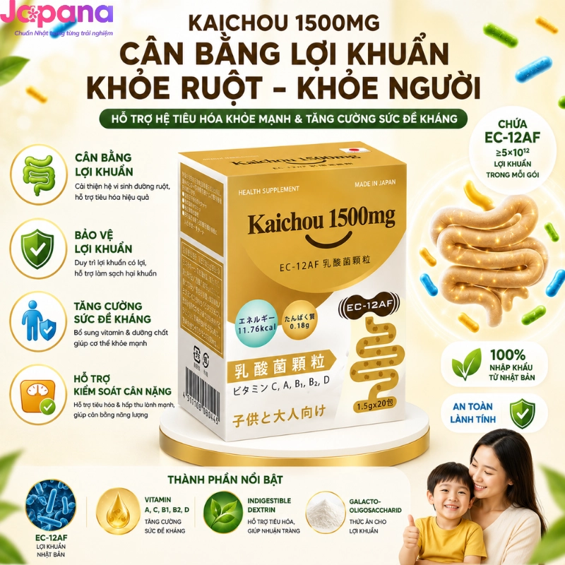Bột men vi sinh Kaichou 1500mg
