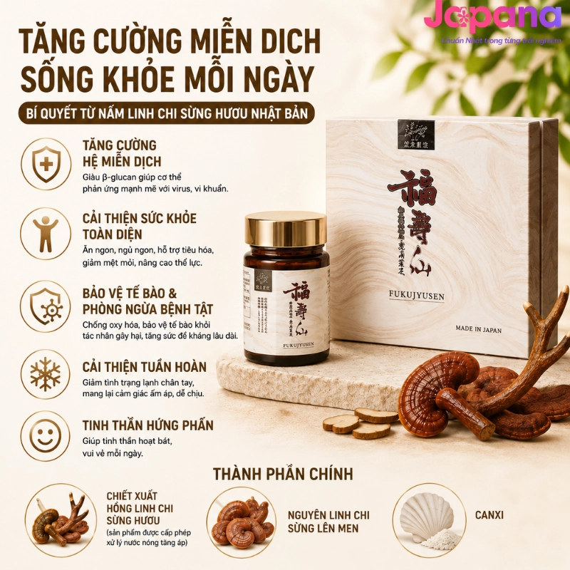 Viên uống tăng cường miễn dịch Ribeto Shoji Fukujyusen 180 viên