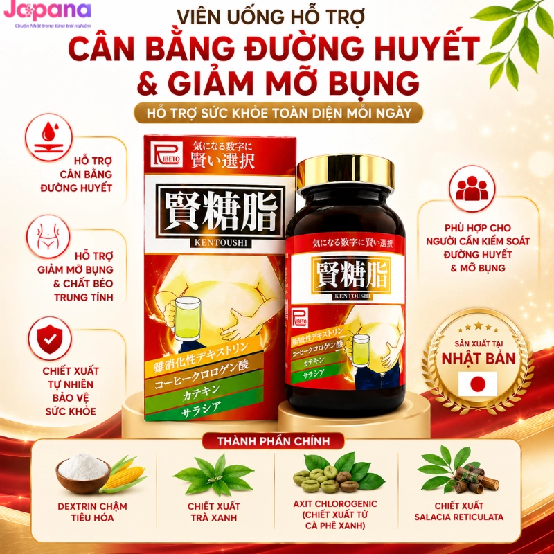 Viên uống hỗ trợ điều trị tiểu đường Ribeto Shoji Takasi Kentoushi 180 viên