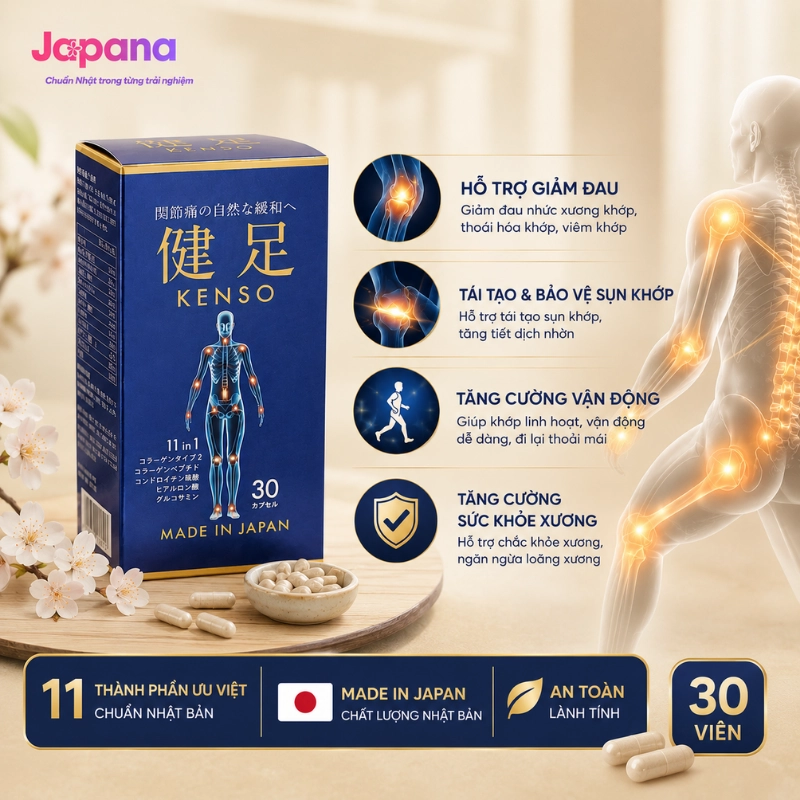 Viên uống hỗ trợ xương khớp Kenso 11in1 30 viên