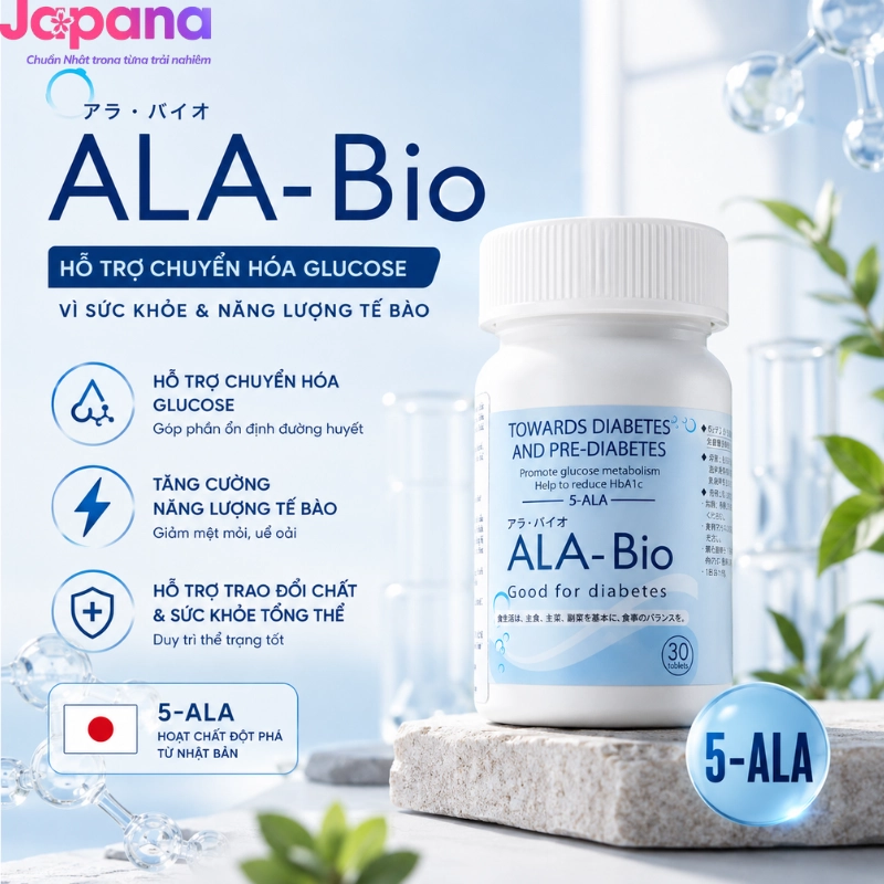 Viên uống hỗ trợ ổn định đường huyết Ala Bio Hộp - 30 viên