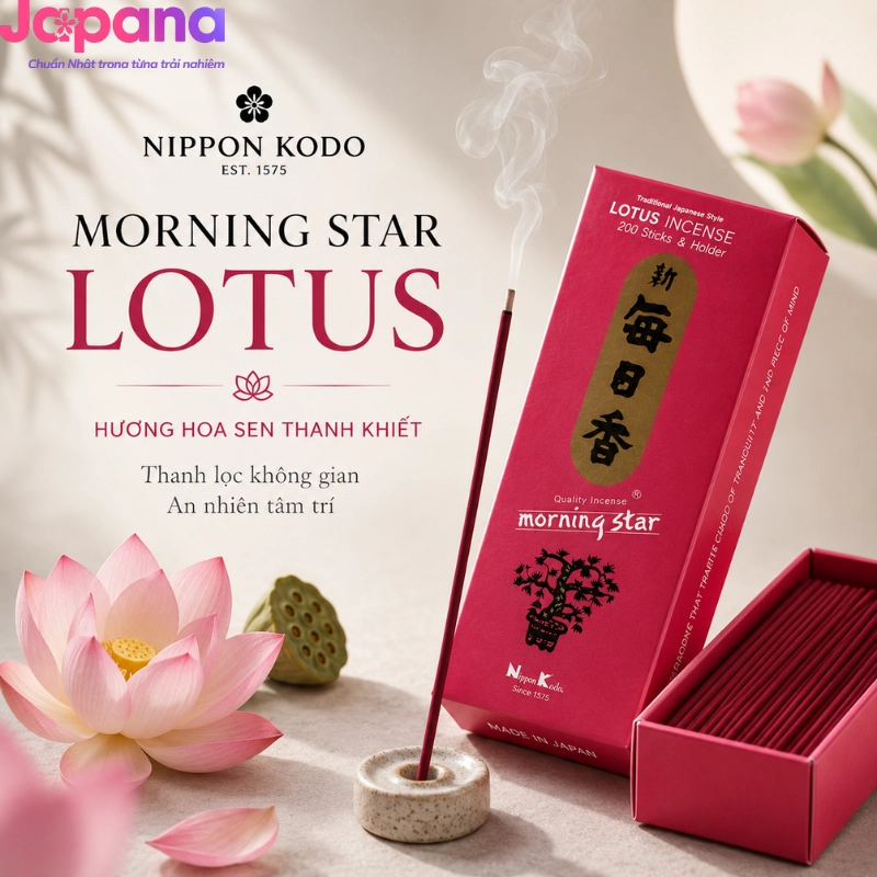 Hương Nippon Kodo Morning Star Lotus 200 que (Hương hoa sen)
