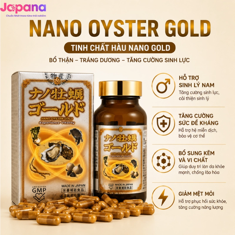 Viên uống tinh chất hàu Nano Gold Nichiei Bussan 120 viên
