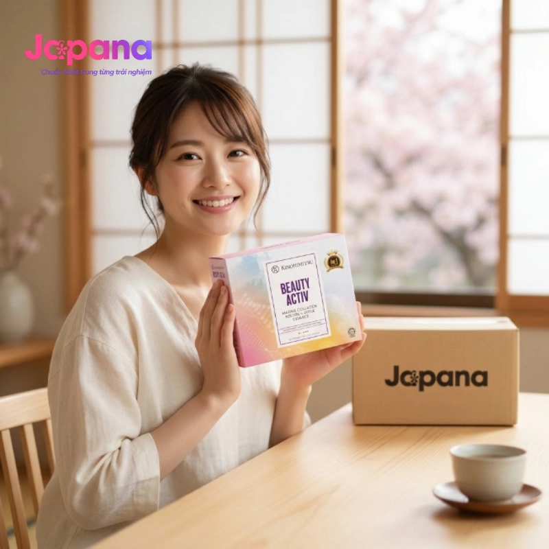 Bột uống chống lão hóa, da sáng và đều màu Kinohimitsu Beauty Activ 5g x 30 gói (Date 05/2026)