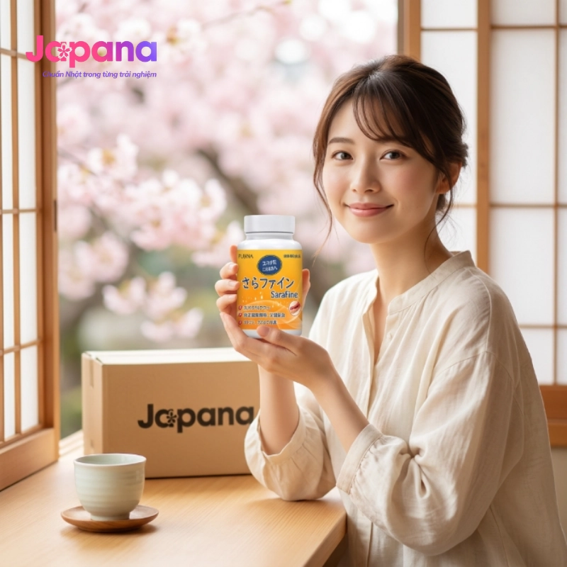 Combo 2 hộp viên uống hỗ trợ hạ mỡ máu Fujina Sarafine 80 viên