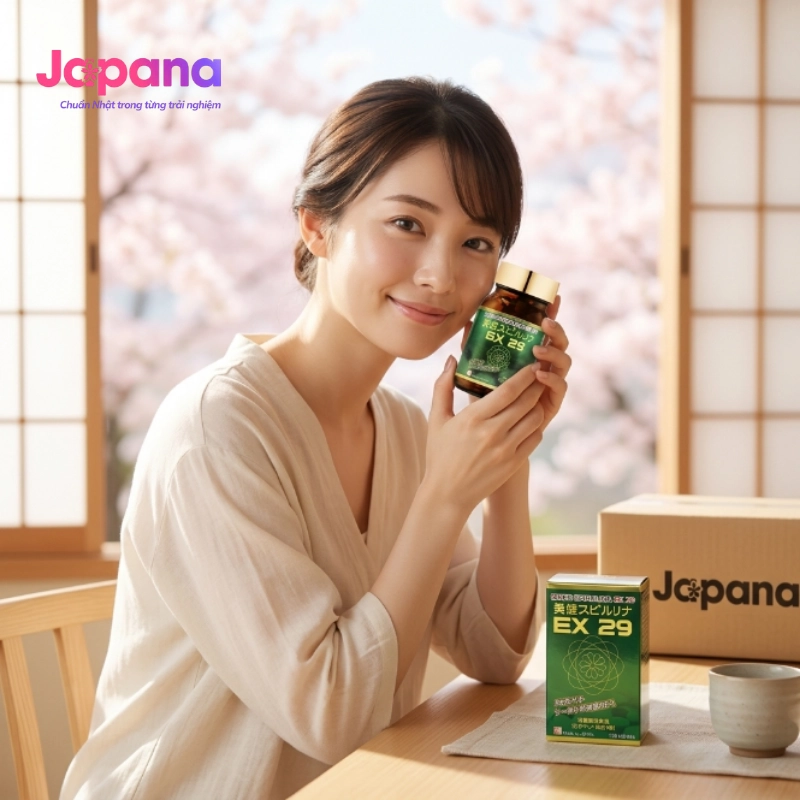 Tảo xoắn cao cấp hỗ trợ tăng cường miễn dịch Hiro Nippon Biken Spirulina EX 29 - 150 viên