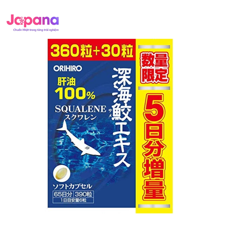 Combo hỗ trợ sức khỏe tổng thể Viên uống Orihiro Omega-3 180 viên + Viên uống Orihiro Squalene 390 viên