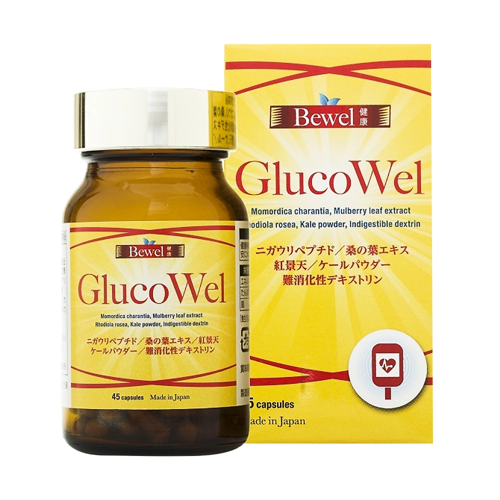 Combo 2 Viên uống hỗ trợ điều hòa đường huyết Waki Bewel Glucowel - 45 viên