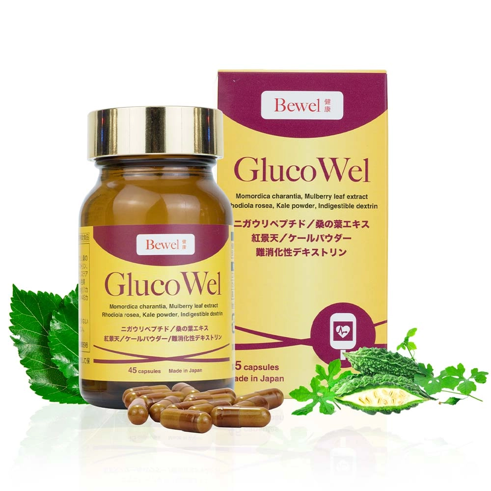 Combo 2 Viên uống hỗ trợ điều hòa đường huyết Waki Bewel Glucowel - 45 viên