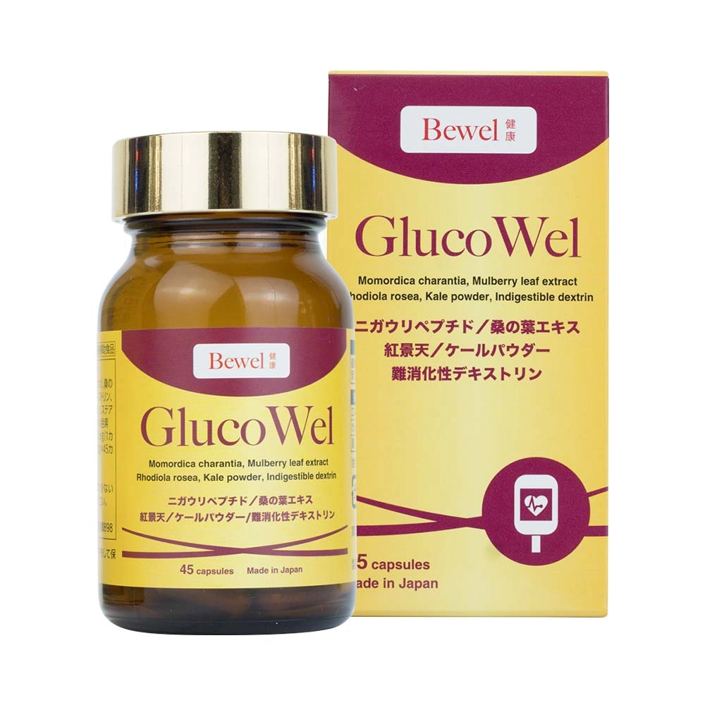 Combo 2 Viên uống hỗ trợ điều hòa đường huyết Waki Bewel Glucowel - 45 viên