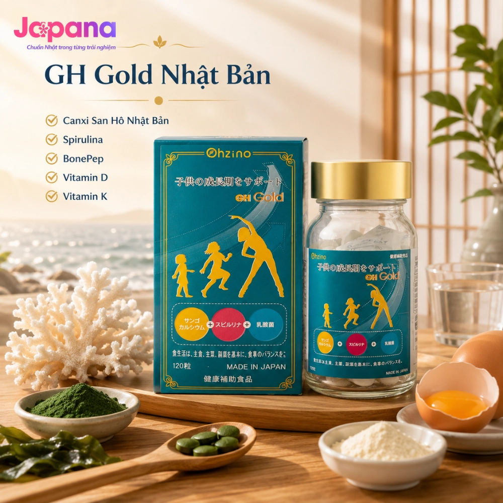 Viên uống hỗ trợ tăng chiều cao GH Gold Nhật Bản 120 viên