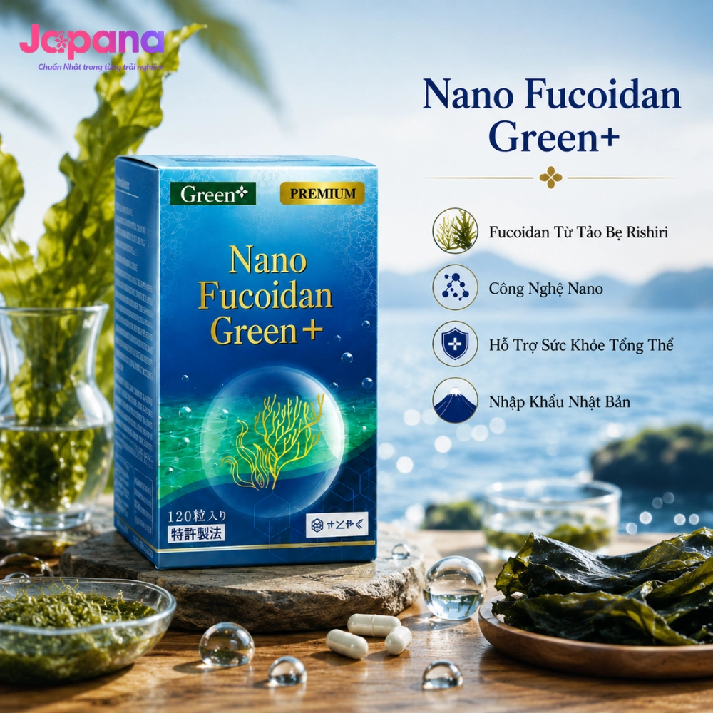 Viên uống hỗ trợ hỗ trợ điều trị ung thư Nano Fucoidan Green+ 120 viên