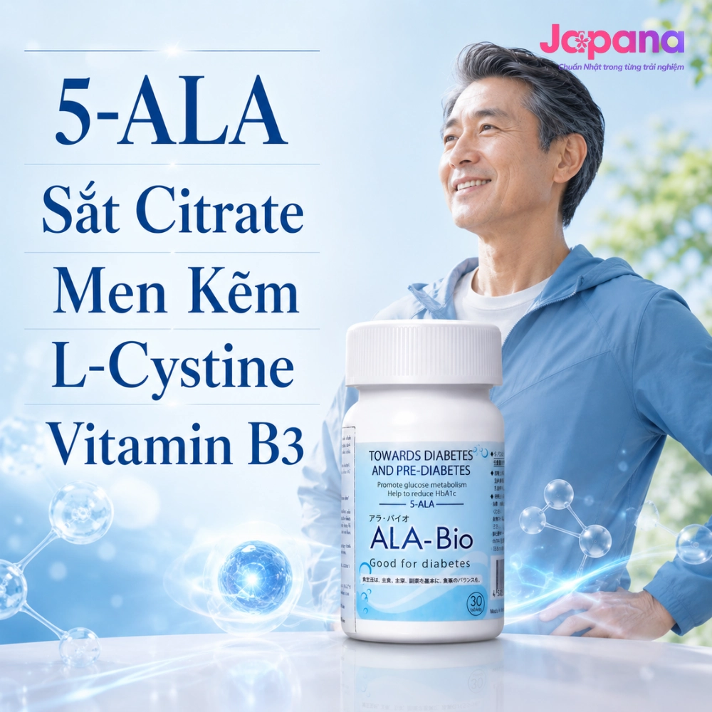 Viên uống hỗ trợ ổn định đường huyết Ala Bio Hộp - 30 viên
