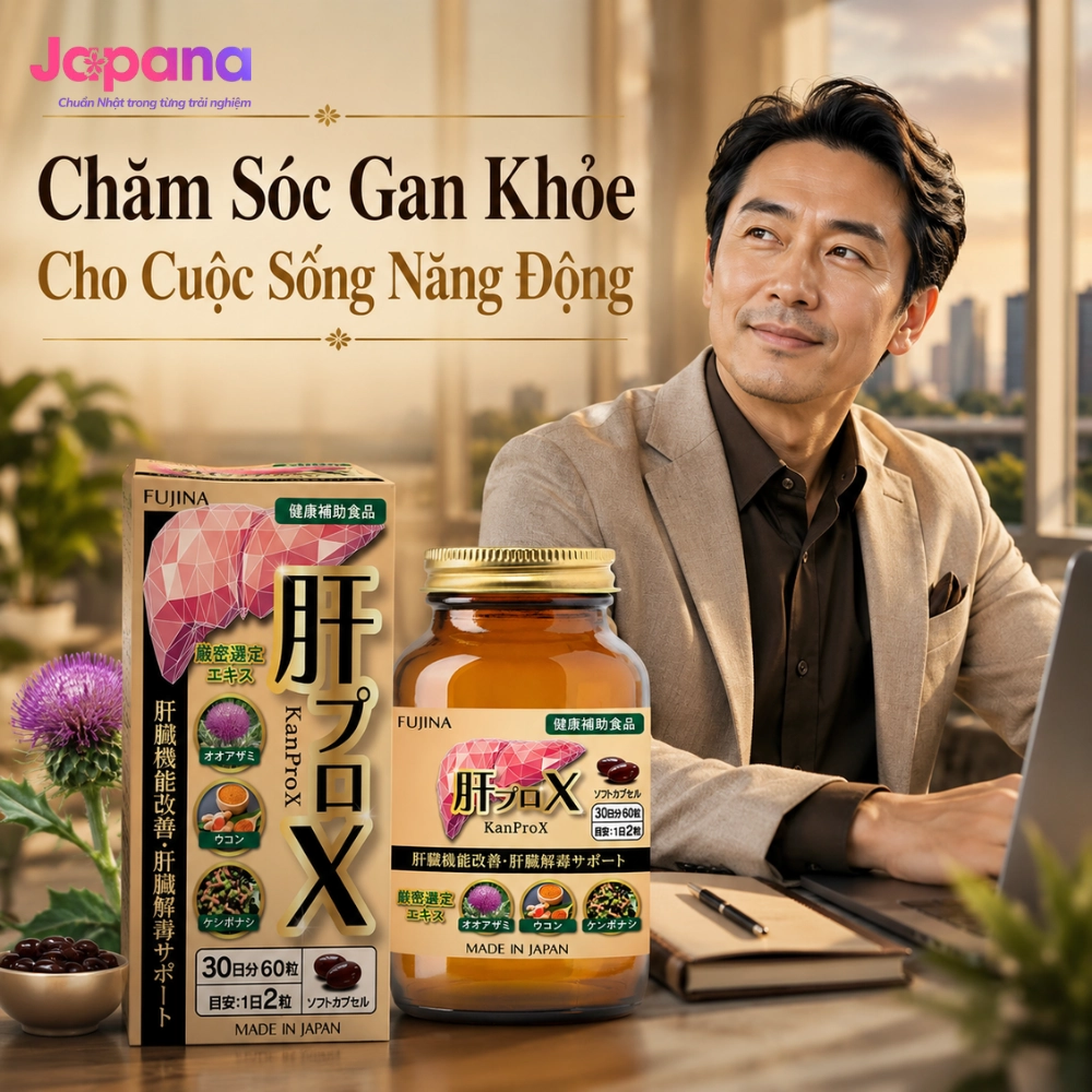 Viên uống bổ gan Kanprox Fujina 60 viên