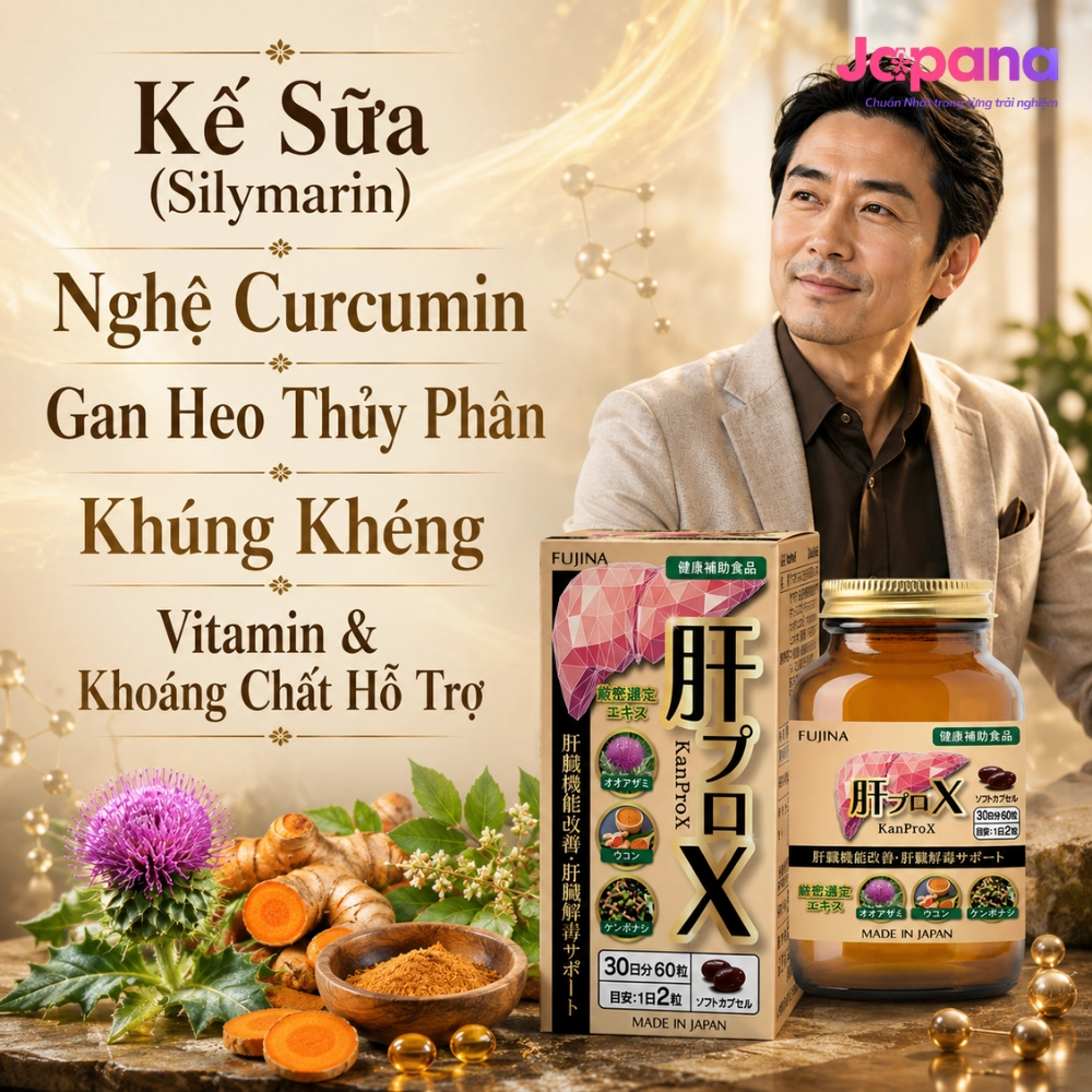 Viên uống bổ gan Kanprox Fujina 60 viên