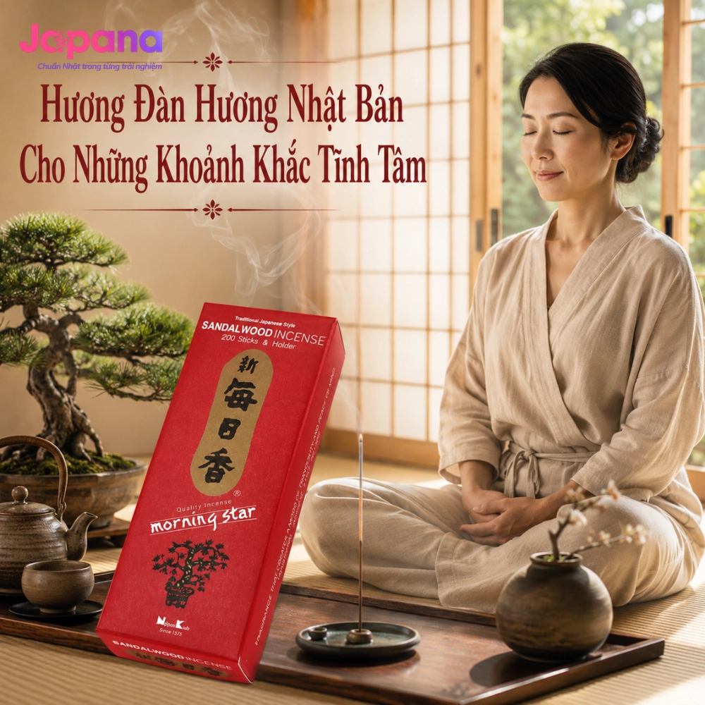 Hương Nippon Kodo Morning Star Sandalwood 200 que (Hương gỗ đàn hương)