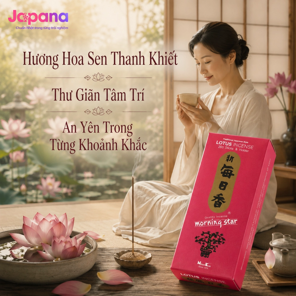 Hương Nippon Kodo Morning Star Lotus 200 que (Hương hoa sen)