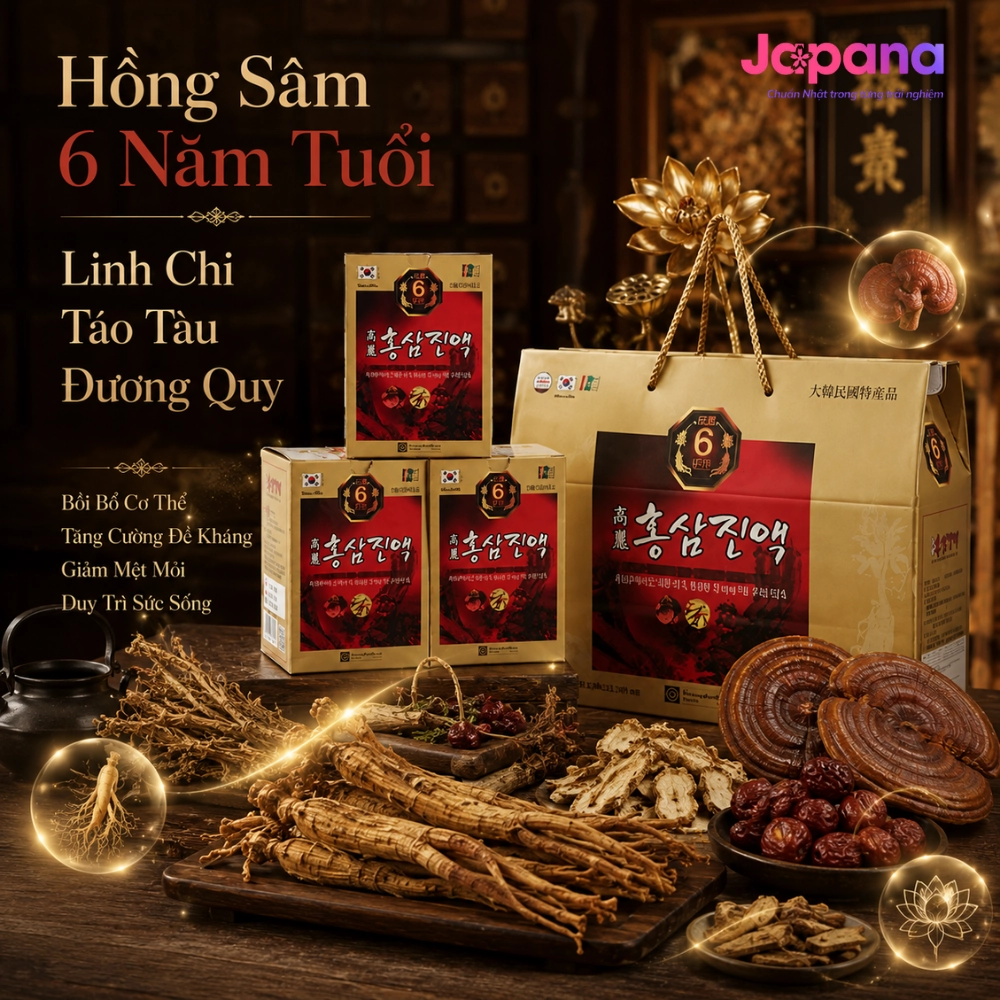 Nước chiết xuất hồng sâm Hàn Quốc 6 năm tuổi Ginseng House (Hộp 30 gói x 70ml)