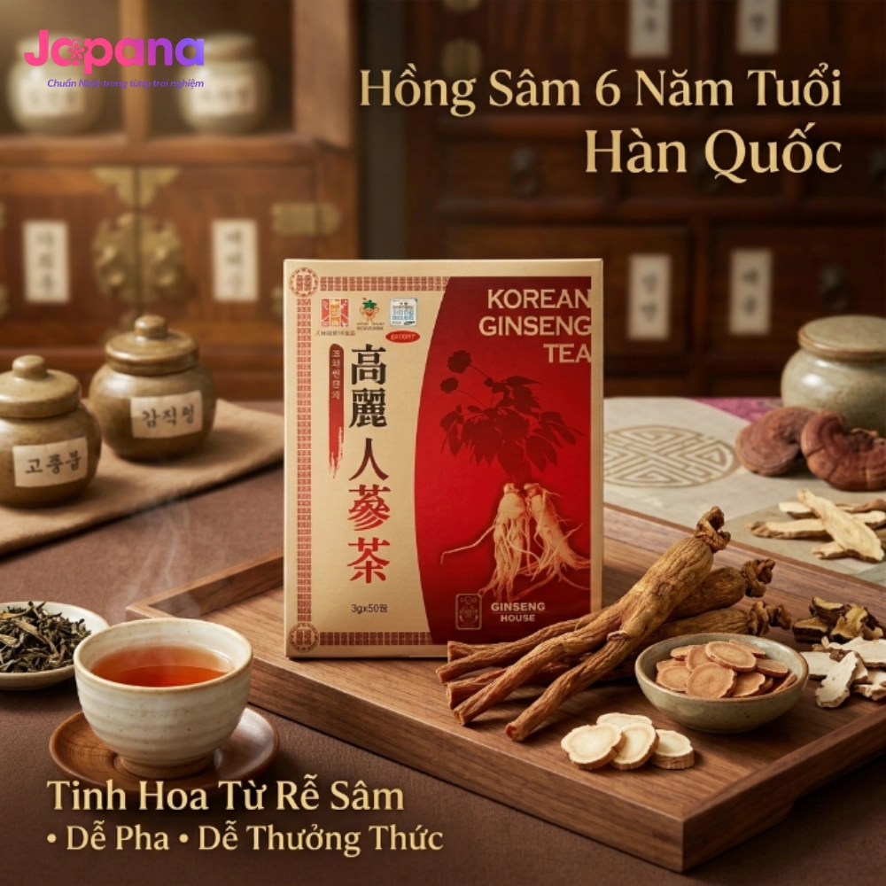 Trà sâm Ginseng House Hàn Quốc 50 gói/ 100 gói (3g)