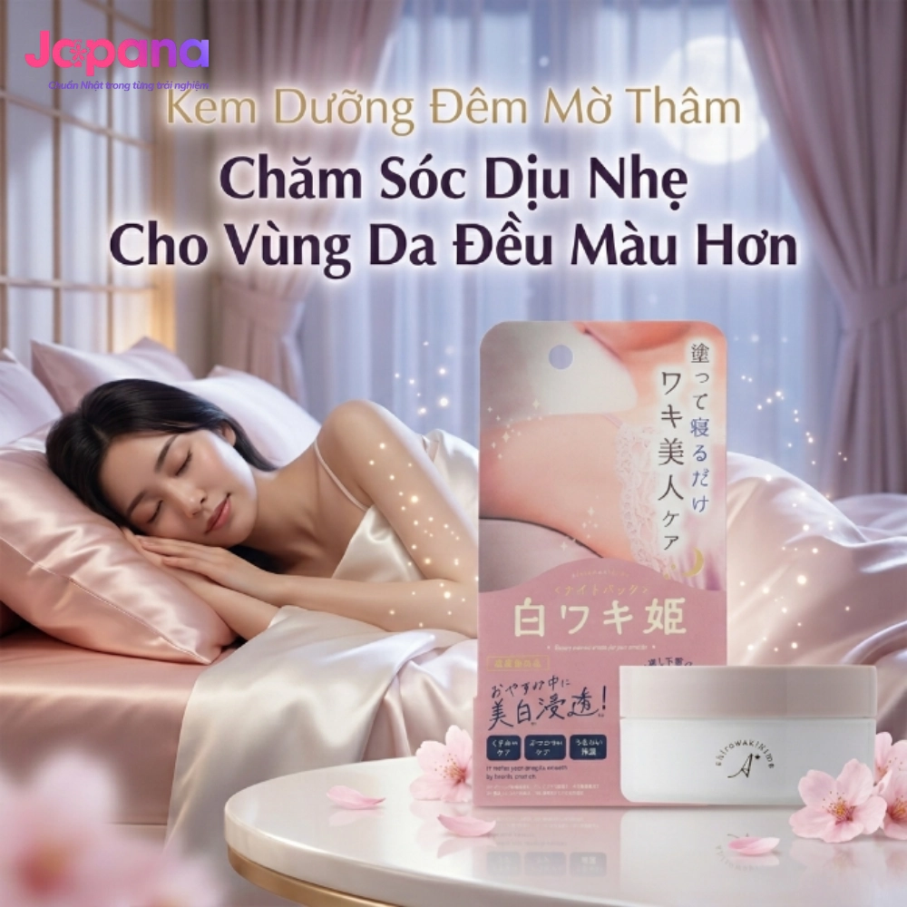 Kem dưỡng giảm thâm nách ban đêm Himecoto Shirowaki Hime Night Pack 30g