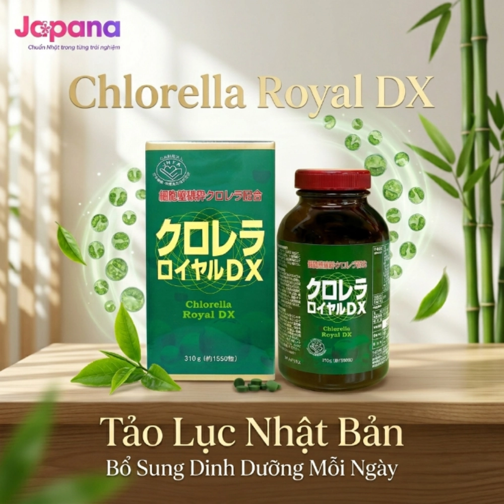 Tảo lục Chlorella Royal DX Nhật Bản 1550 viên