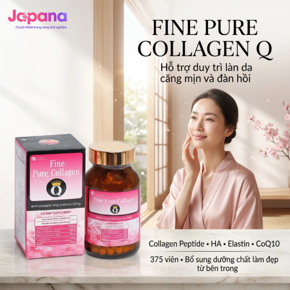 Viên uống đẹp da Fine Pure Collagen Q 375 viên