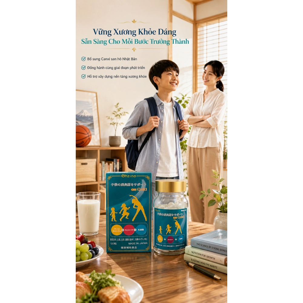 Viên uống hỗ trợ tăng chiều cao GH Gold Nhật Bản 120 viên