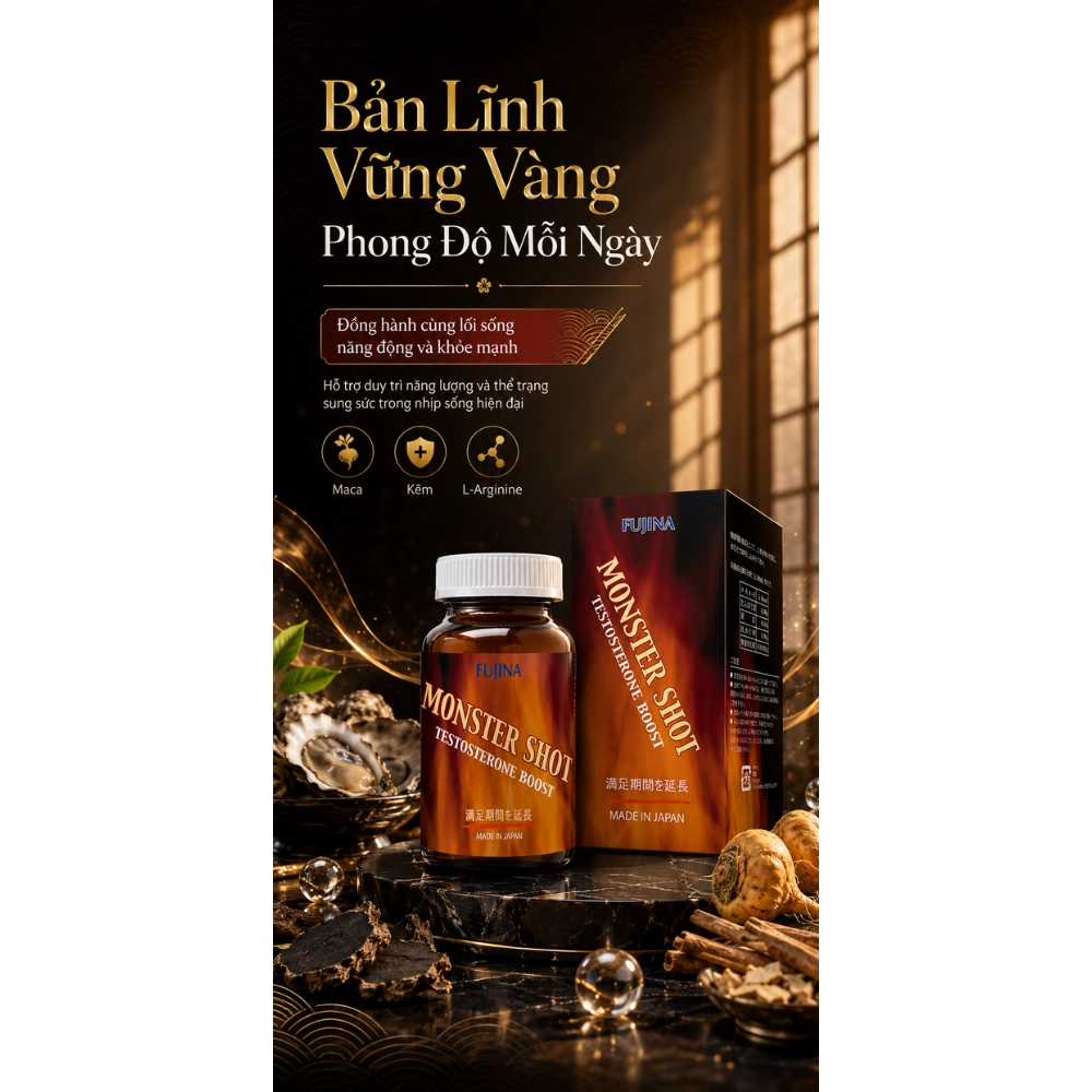 Viên uống hỗ trợ tăng cường sinh lý nam Fujina Monster Shot 150 viên