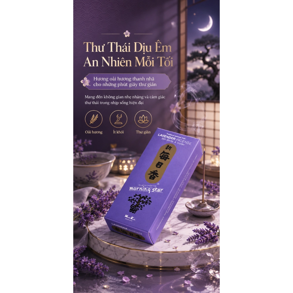 Hương Nippon Kodo Morning Star Lavender 200 que (Hương oải hương)