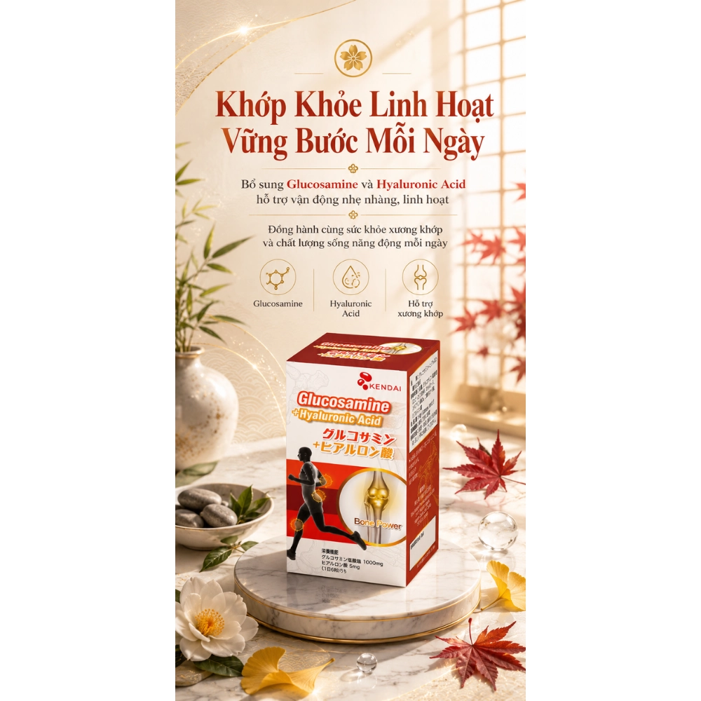 Viên uống hỗ trợ xương khớp Kendai Glucosamine Hộp 180 viên