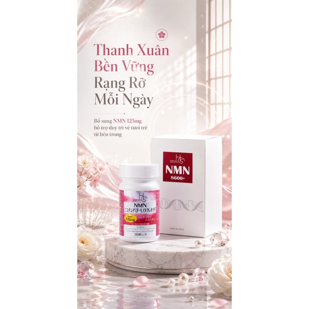 Viên uống hỗ trợ trẻ hóa da N.M.N Hokoen 30 viên