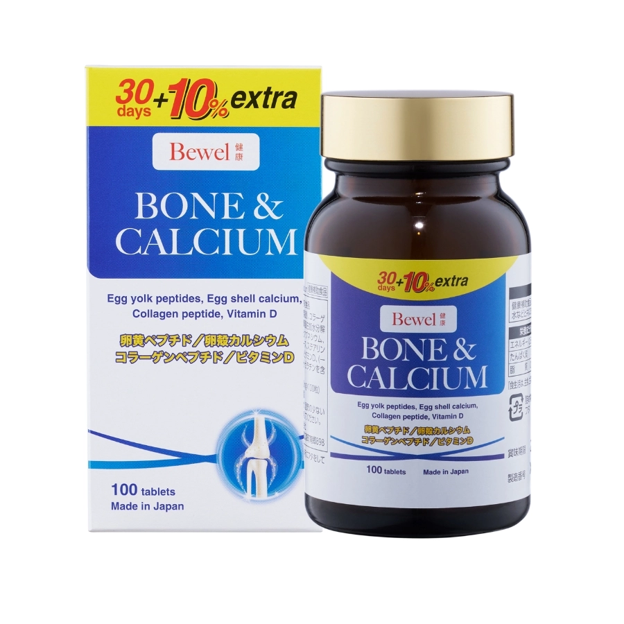 Combo 2 Viên uống hỗ trợ xương và tăng chiều cao Waki Bewel Bone & Calcium - 100 viên