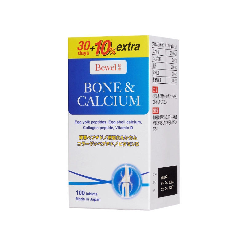 Combo 2 Viên uống hỗ trợ xương và tăng chiều cao Waki Bewel Bone & Calcium - 100 viên