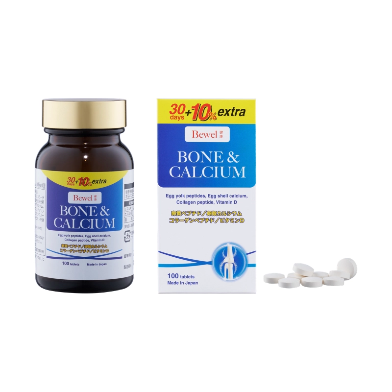 Combo 2 Viên uống hỗ trợ xương và tăng chiều cao Waki Bewel Bone & Calcium - 100 viên