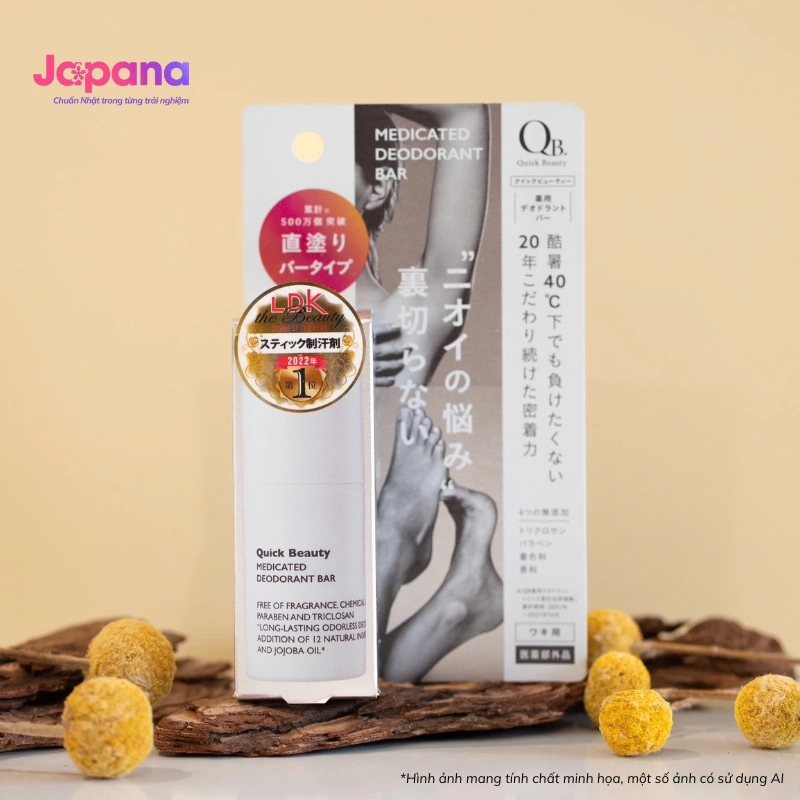 Thanh lăn khử mùi Quick Beauty Medicated Deodorant 20g