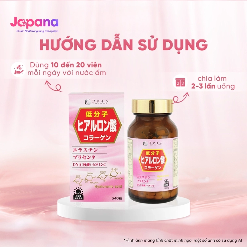 Viên uống bảo vệ sức khỏe Fine Japan Hyaluronic Acid 540 viên