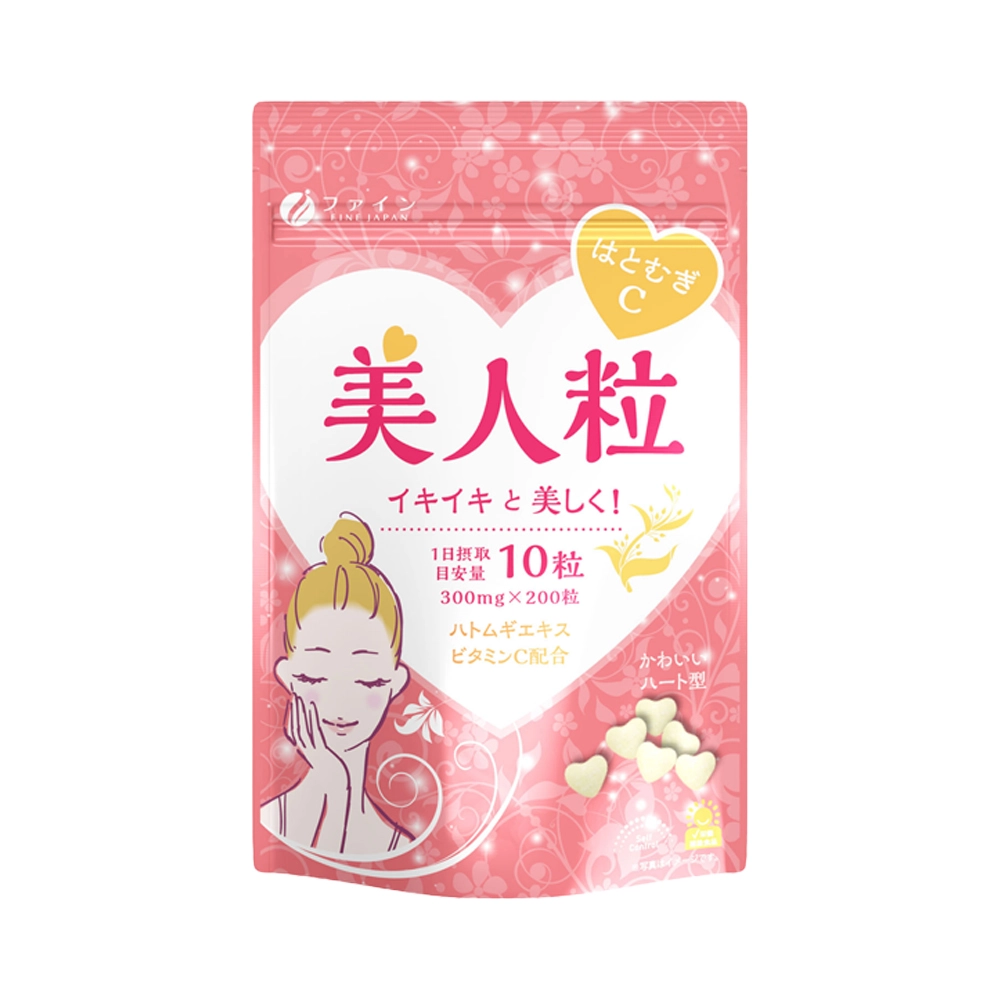 Viên uống trắng da Hatomugi & Vitamin C Fine Japan 200 viên - Date 08/2026