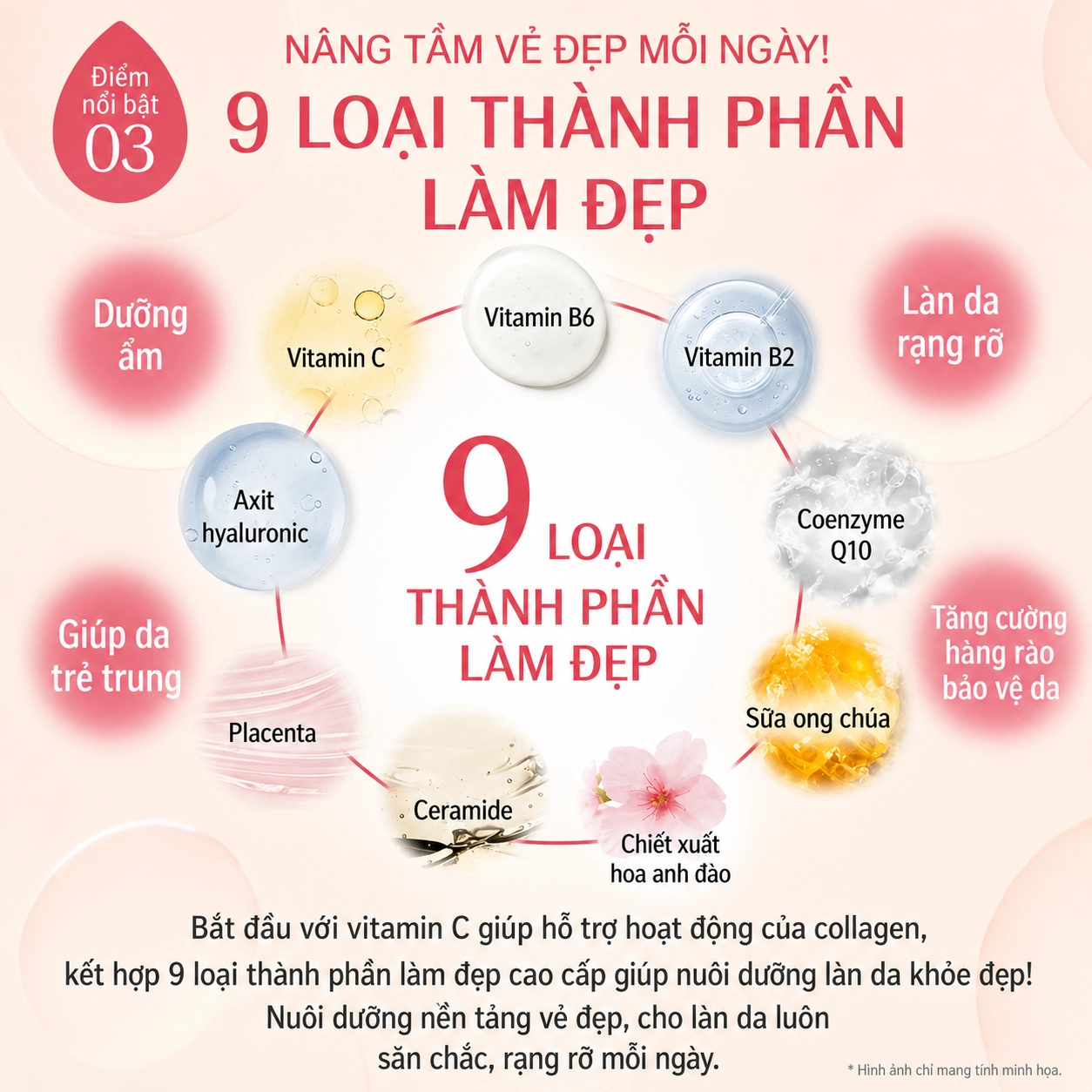 Nước uống Collagen Cola Rich shot Q'sai - Hộp 10 chai x 50ml