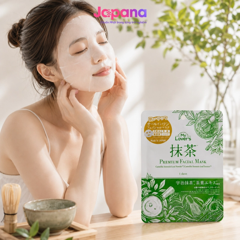 Mặt nạ dưỡng ẩm chiết xuất Trà Xanh My Lover's Matcha Premium Facial Mask 1 miếng