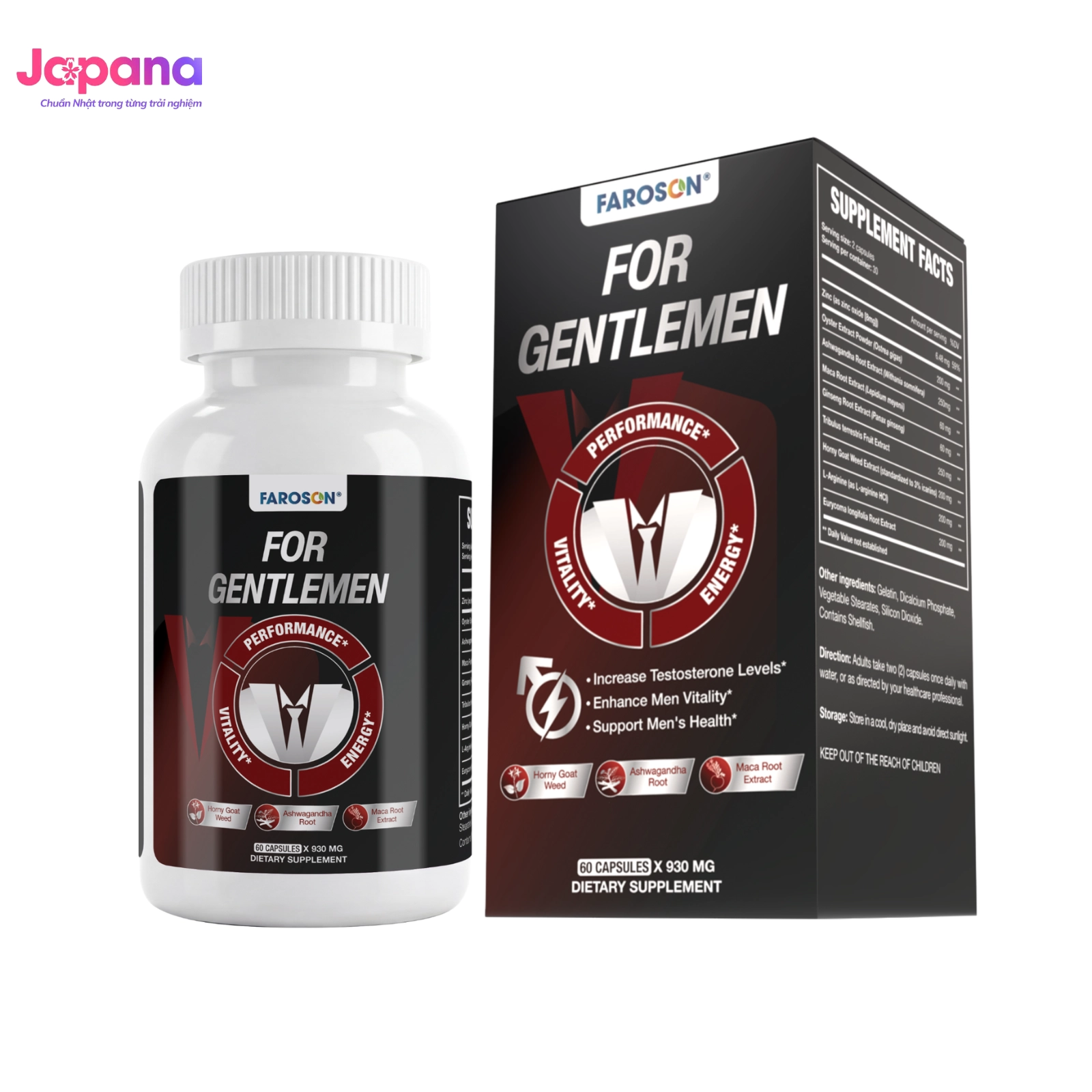 Combo 3 Viên uống hỗ trợ cải thiện sinh lý nam Faroson For Gentlemen - 60 viên