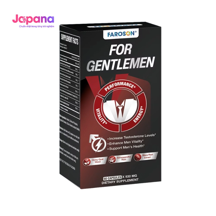 Combo 3 Viên uống hỗ trợ cải thiện sinh lý nam Faroson For Gentlemen - 60 viên